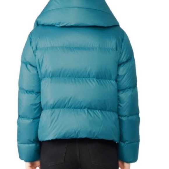 Bacon teal colored down filled puffer jacket. Size large. - Picture 3 of 8